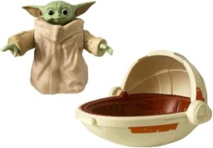 STAR WARS Boneco Grogu, Figura 24 cm Articulada e Acessórios - F4050 - Hasbro, Marrom