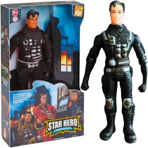 Brinquedo Policial Homem Articulado Policial Star Hero