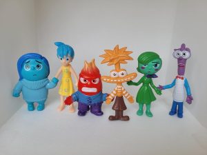 Divertidamente Ansiedade Raiva Alegria Colecionável Kit 6 Miniaturas Bonecos Cartoon Anime