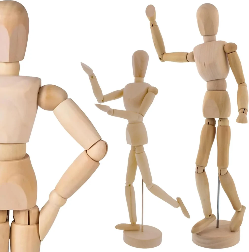 Boneco-Articulado-Madeira-Manequim-Desenho-Decoracao-Grande-33-cm-Poses