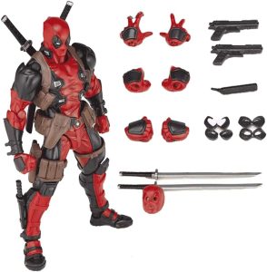 Boneco D-eadpool, rosto removível e substituível, boneco colecionável D-eadp00l estátua brinquedo anime brinquedo decoração de mesa ornamentos presente