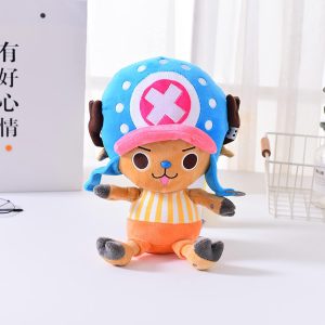 Brinquedos de pelúcia de uma vez peças, brinquedo de pelúcia azul Luffy Tony Chopper anime boneca de pelúcia de 30 cm