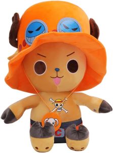 Boneco de pelúcia Tony Tony Chopper de pelúcia para fãs de anime, pelúcia macia, colecionável, 30 cm (laranja)