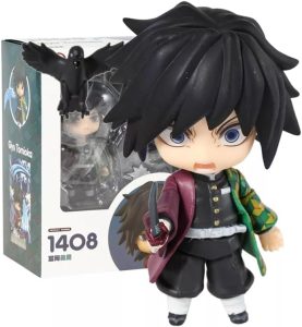 Boneco Giyu Tomioka Articulado Figura Demon Slayer Action Figure Colecionavel Movel Com acessorios