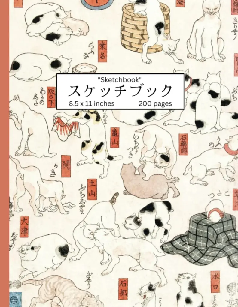1741200933_Sketchbook-For-Artists-200-Pages-Japanese-Cats-Traditional-Print