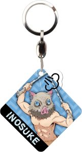 ABYSTYLE Chaveiro de acrílico Demon Slayer Kimetsu No Yaiba Inosuke Hashibara com berloque anime mangá acessórios presente, Multicor, P