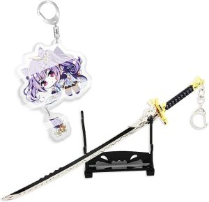Keqing Amenoma Kageuchi Sword Keychains Bonito Cool Key Anel Chaveiro Personalizado Chaveiro Genshin Impact Anime Game Acessórios