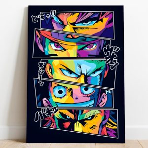 Tela Quadro Borda Infinita Personagens Anime Decoração 100x60cm