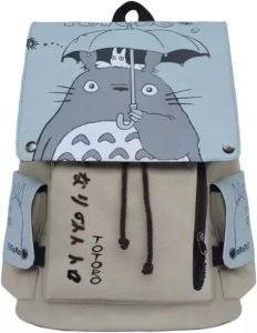 Meu Vizinho Totoro Anime Mochila Cartoon Retrô mochilas escolares para niñas mochilas para mujer mochilas para hombres mochilas escolares para niños (Blue model)