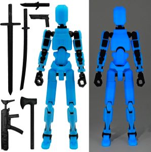Assembly Completed T13 Action Figure, Titan 13 3D Printed Action Figure, Lucky 13 Assembled Dummy 13 Glow in The Dark