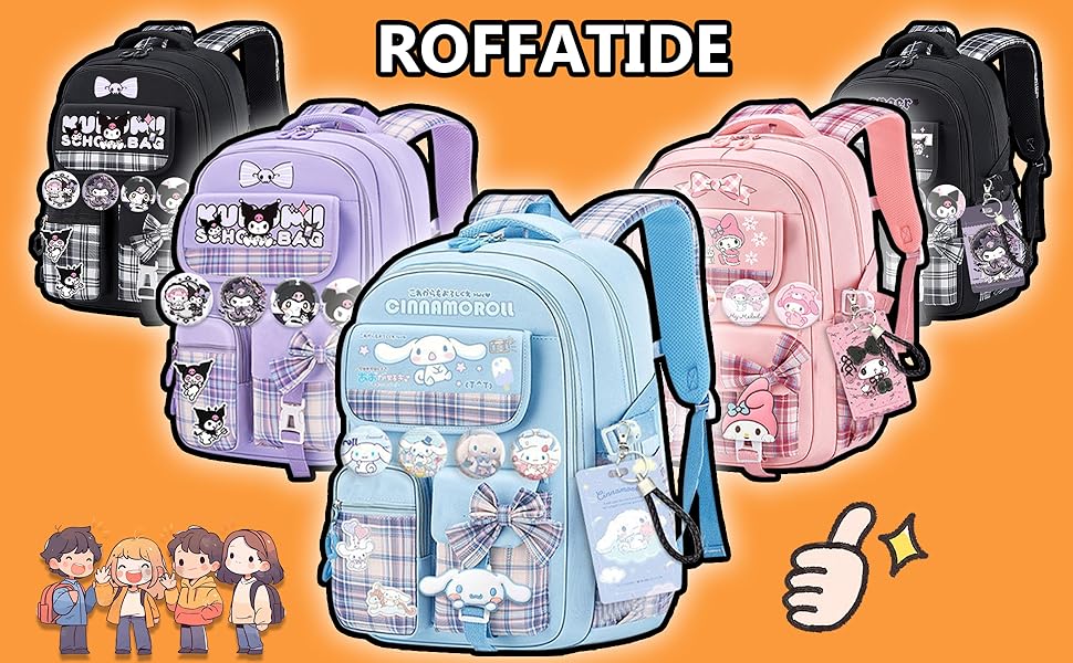 Mochila escolar Cinnamoroll Melody para adolescentes meninos meninas Kuromi mochila escolar bolsa estudantil