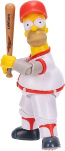 The Simpsons 5" Action Figure Baseball Homer with Bat and Removable Helmet Accessories Collectible Figure from Jakks Pacific's Wave #3 Officially Licensed