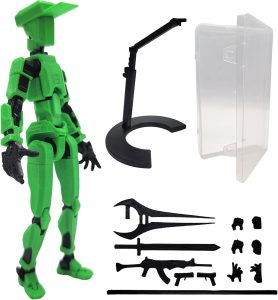 T13 Action Figure Montada Com Suporte, Robô 3D Impresso Totalmente Articulado, Acessórios Incluídos, Animação Stop Motion, Presente