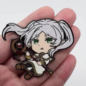 Frieren Pin Frieren Beyond Journey's End Pin Anime Cosplay Metal Mochila Acessório Decoração, Liga de aço, Sem Pedra Preciosa