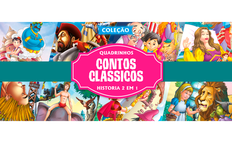 Combo Quadrinhos Contos Clássicos - Kit com 4 Quadrinhos